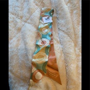 SILK Coach head or purse scarf